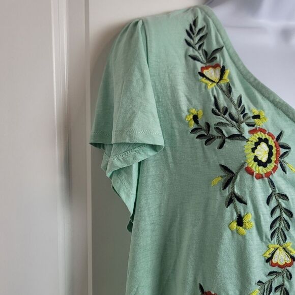 LANE BRYANT Embroidered Babydoll Top - Picture 2 of 8